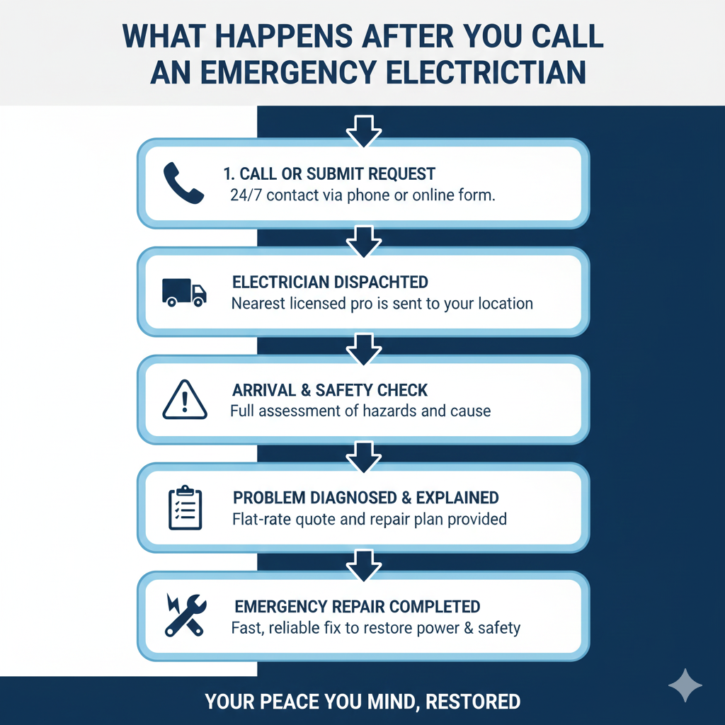 What happens after you call an emergency electrician